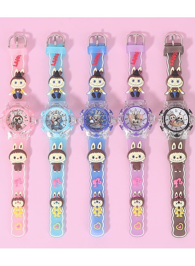 LABUBU Girls' Watch - 3D Cartoon Waterproof Toddler Watch, a gift for girls aged 2-8 years old, also suitable as a toy for girls aged 3, 4, 5, 6, and 7 years old - Children's Gift - Image 1